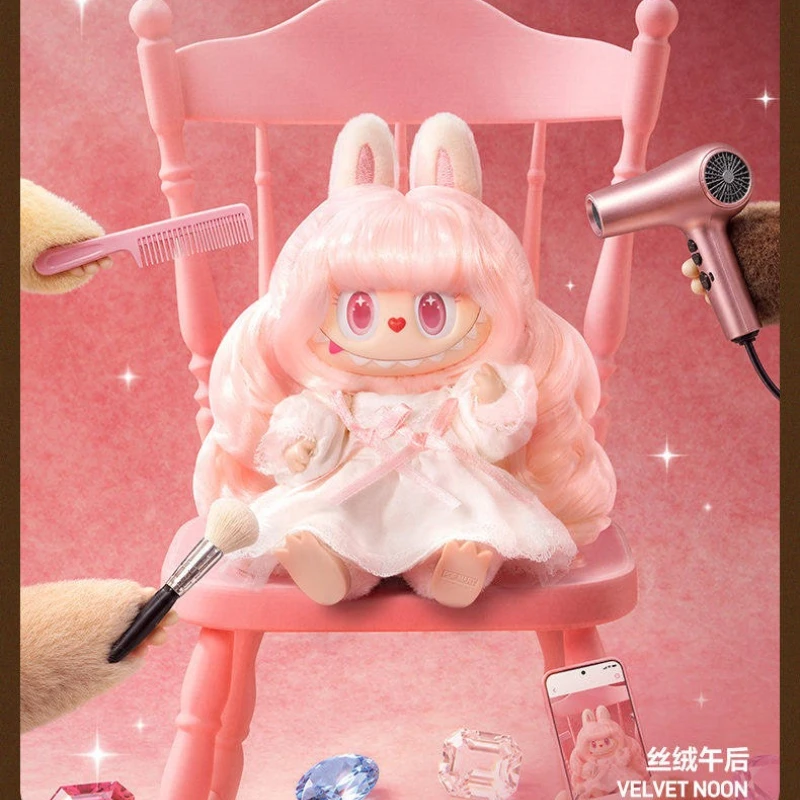 Popmart 限定コラボ Labubu THE MONSTERS ヘアサロンシリーズ ビニールぬいぐるみペンダント ブラインドボックス アクションフィギュア ミステリーボックス おもちゃ