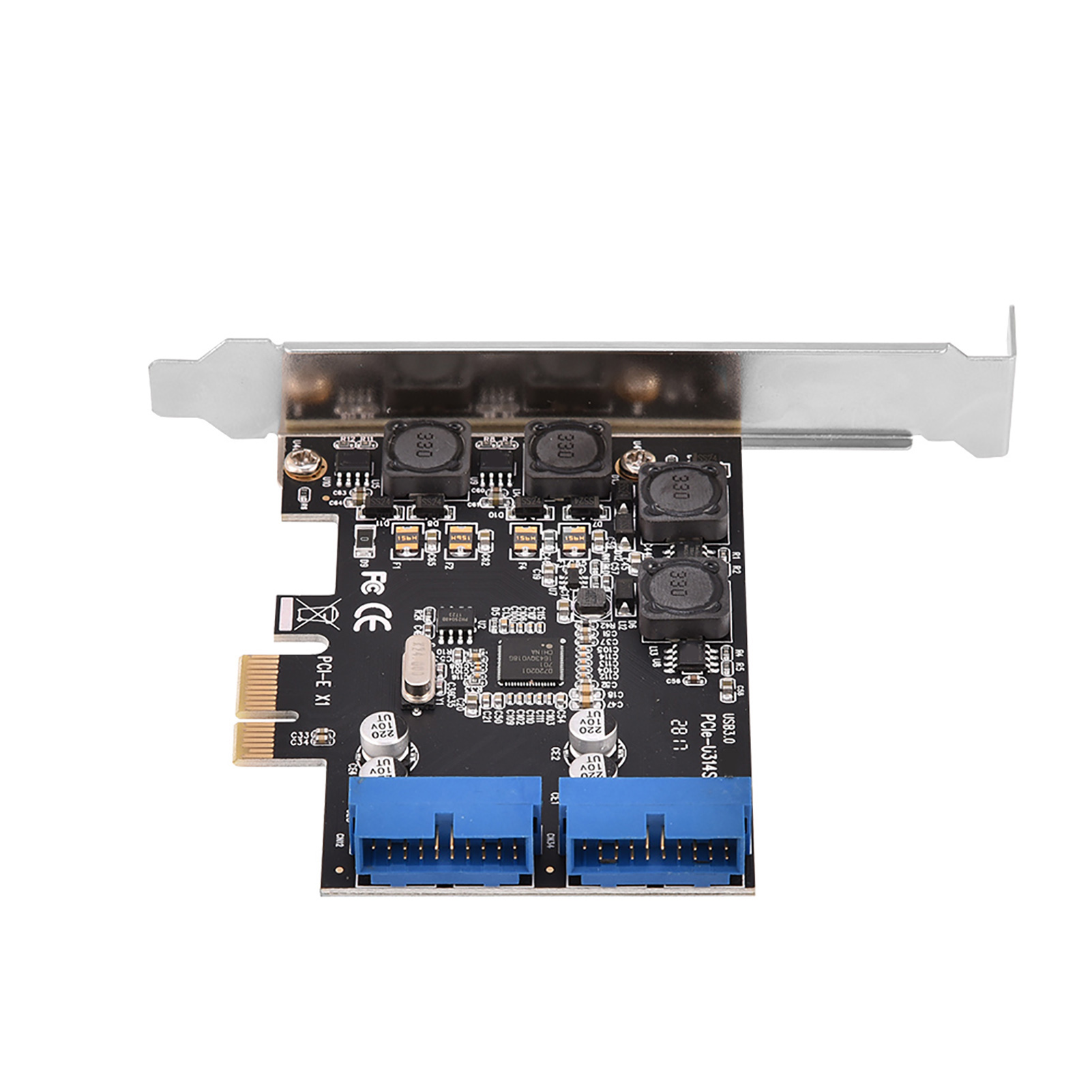 PCI-E USB 3.0ヘッダー PCIE PCIExpressから内部2ポート19ピンヘッダーUSB 3.0拡張カード（ロープロファイル）