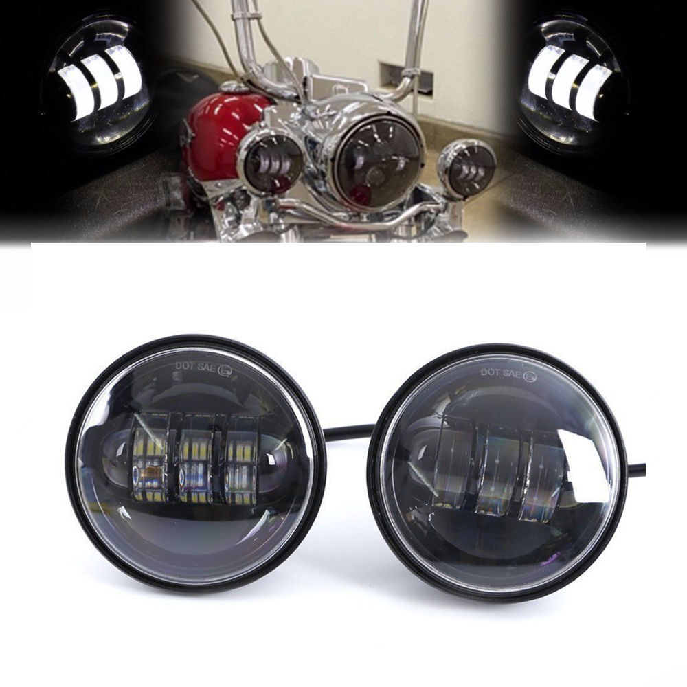 4-1/2 "オートバイ LED 補助フォグパッシングライト/4.5" ハーレーエレクトラグライド用ハウジングバケットバッドボーイアクセサリー