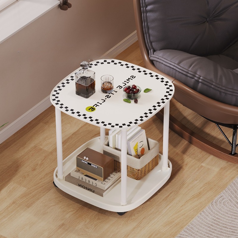 コーヒーテーブルリビングルーム家庭用ライト高級ハイエンド小さなアパートヨーロッパのレトロな小さなテーブル取り外し可能なベッドサイドテーブルラック