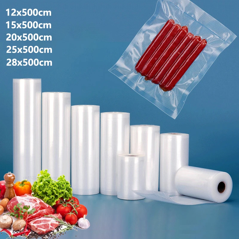真空包装袋 ロール食品真空袋 食品用真空シーラー袋 真空保存袋 500cm/ロール 真空パック袋 ロール