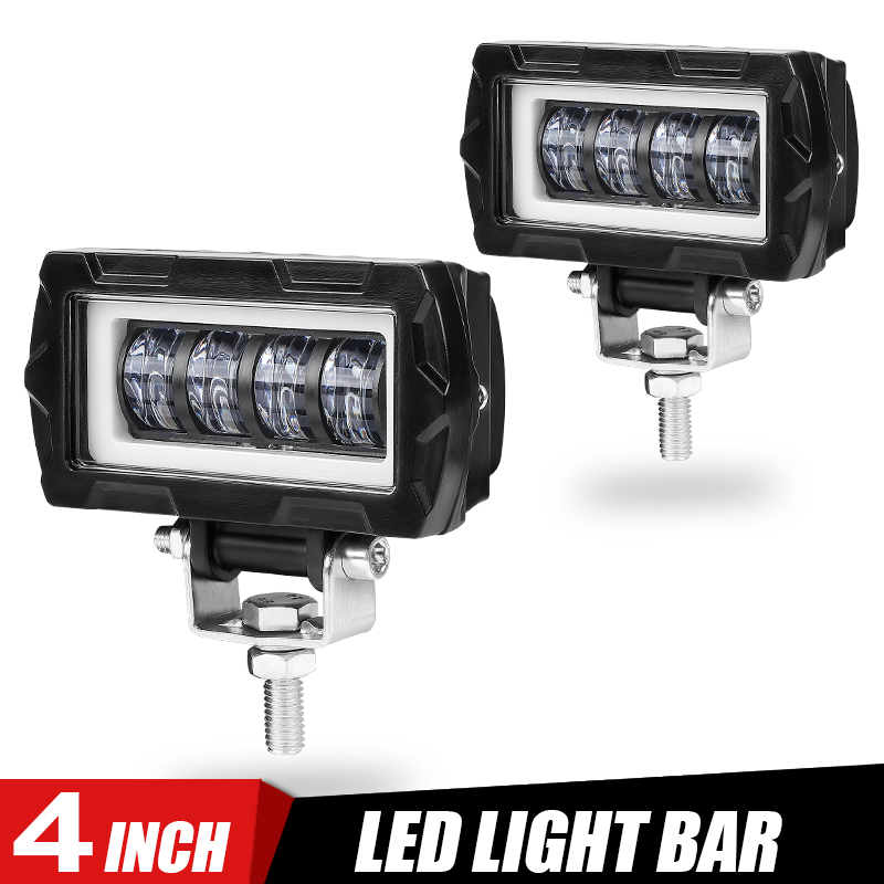 20 ワット LED ドライビングライトポッド 4 インチ LED ライトバー 7D レンズ DRL ヘッドライトオフロード 4x4 フォグランプ車のトラック SUV ATV 4WD UTB 12 V 24 V