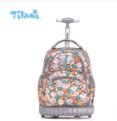 16 インチ子供旅行トロリーバッグ荷物ホイール付きバックパックバッグ学校用子供スクールローリングバックパックバッグホイール付きバックパック