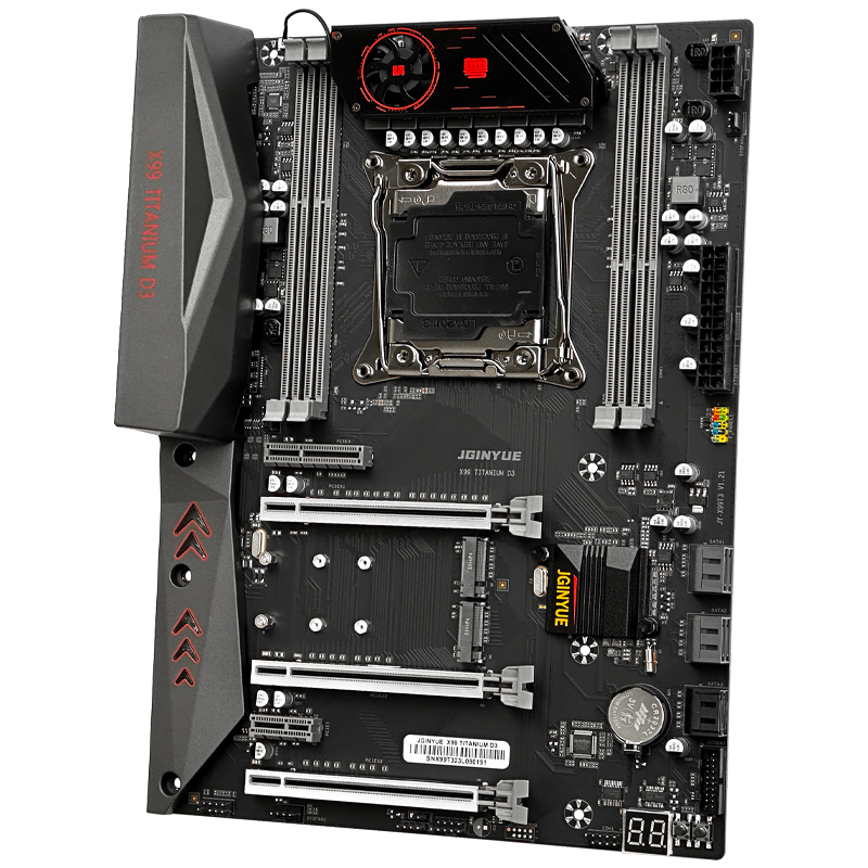JGINYUE ATX X99 メインボードインテル LGA 2011-3 E5 V3 V4 DDR3 1333 1600MHz RAM M.2 NVME SATA USB 3.0 サーバー MB X99 チタン D3