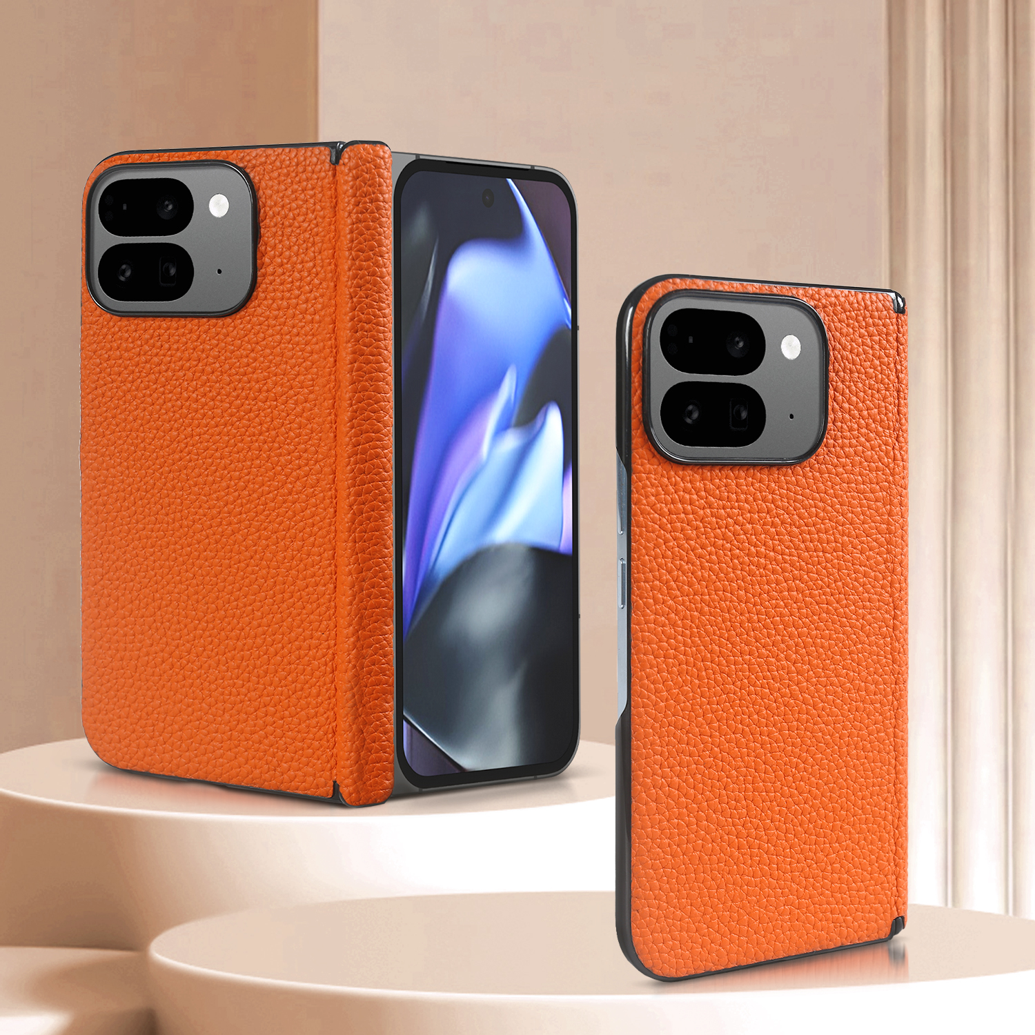 Google のピクセル 9 プロ倍ケース本革カバーピクセル 10 プロ倍キャパ保護 Etui バック Coque カルカサフロントなし