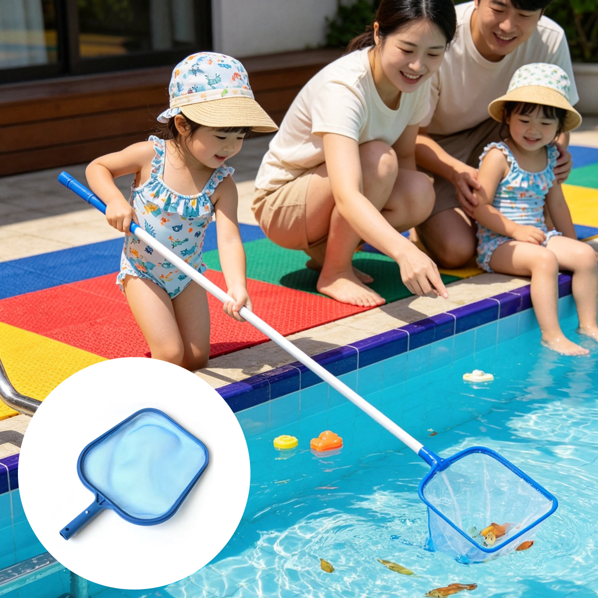 プールリーフレーキネットスキマークリーニングツール地上手動クリーナーPiscina表面アクセサリースキムプール