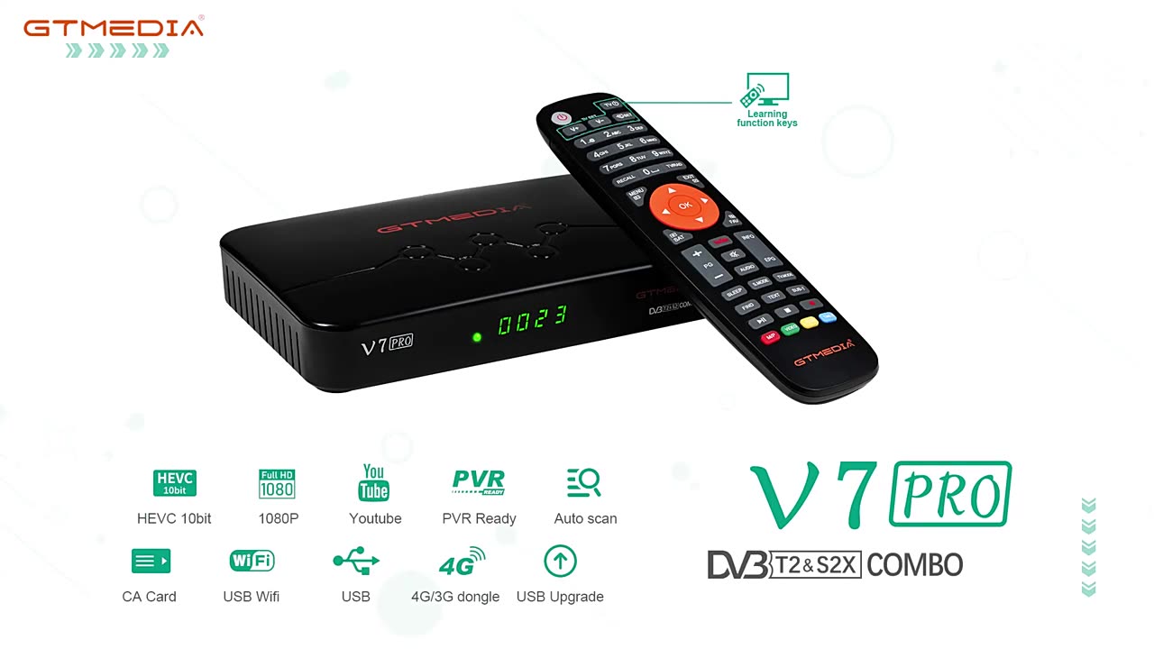 新しい GTmedia V7 プロ H.265 DVB S/S2/S2X T2 コンボボックス衛星テレビ受信機セットトップボックス V7pro