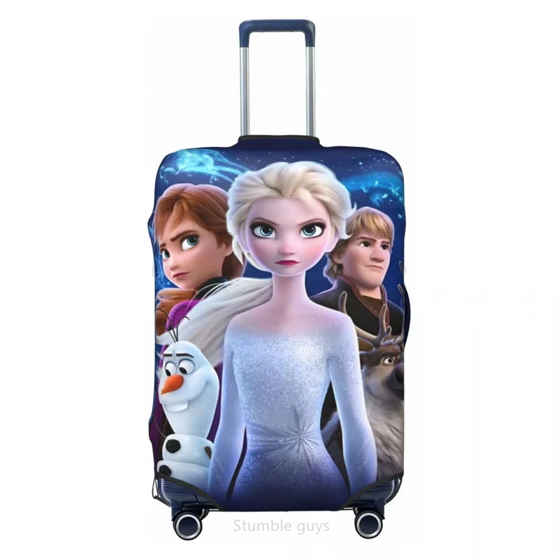 ユニバーサル 18-32 インチ荷物カバースタイリッシュな F-アナと雪の女王プリント弾性洗えるアンチスクラッチ防塵スーツケースプロテクター旅行用