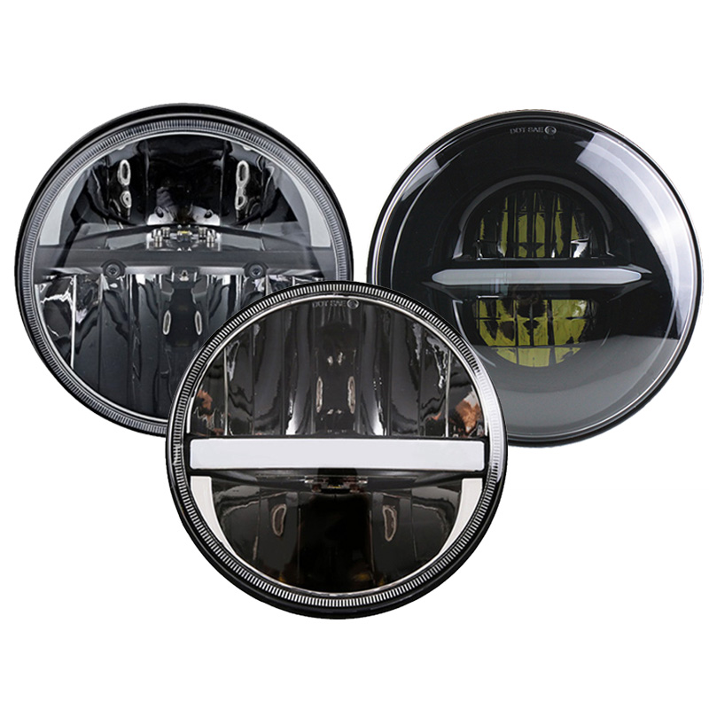 FADUIES 7 インチプロジェクター LED ヘッドランプ 7 インチラウンドオートバイ LED ヘッドライトハーレー FLS、FLSTF、FLSTN ツーリングトライク用