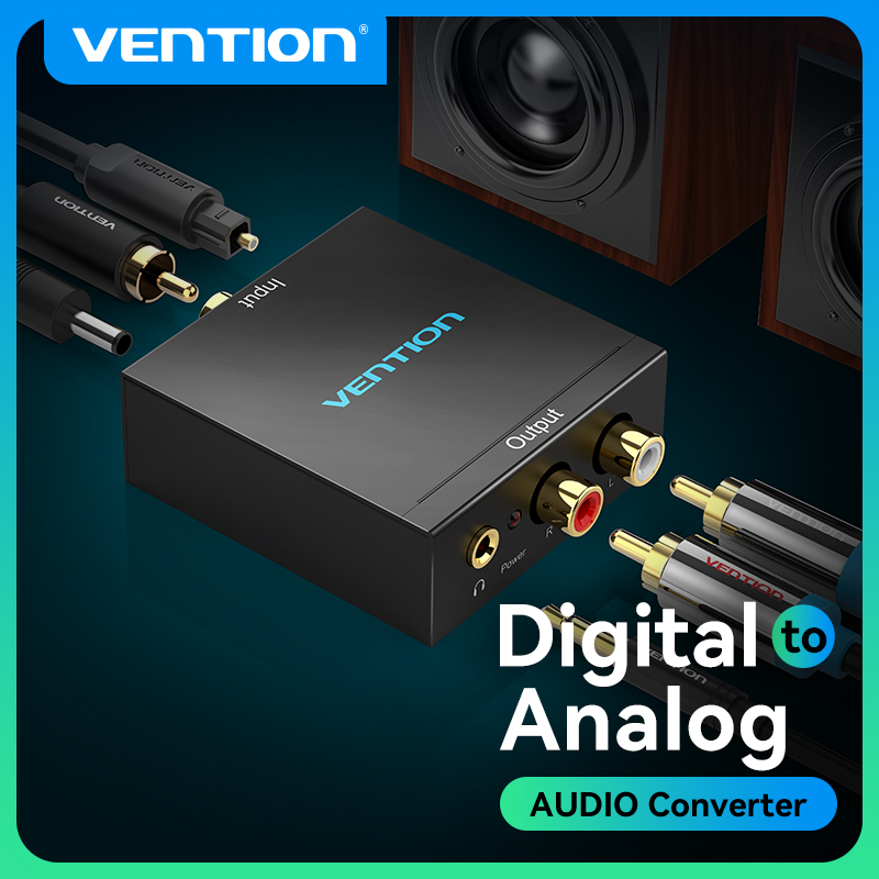 Vention デジタル - アナログ オーディオ コンバータ アダプター 3.5mm ジャック RCA デコーダー 光ファイバー 同軸信号 Ps4 アンプ用