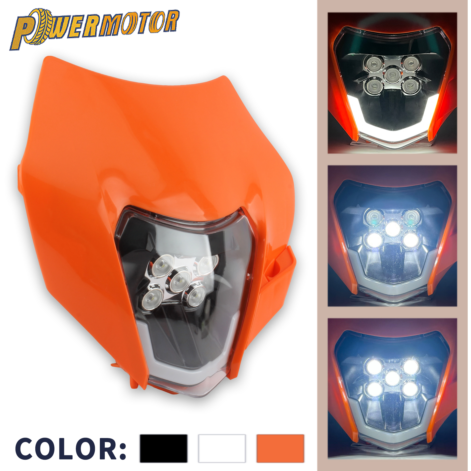 KTM オートバイ LED ヘッドライト高低ビーム DRL 2008-2016 XC SX XCW EXC 125 250 300 450 500 エンデューロモトクロスアクセサリー