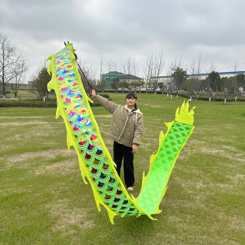 2 Meters Chinese Dragon Dance Set For Children Fitness Toy Outdoor Practise Festival performance Prop