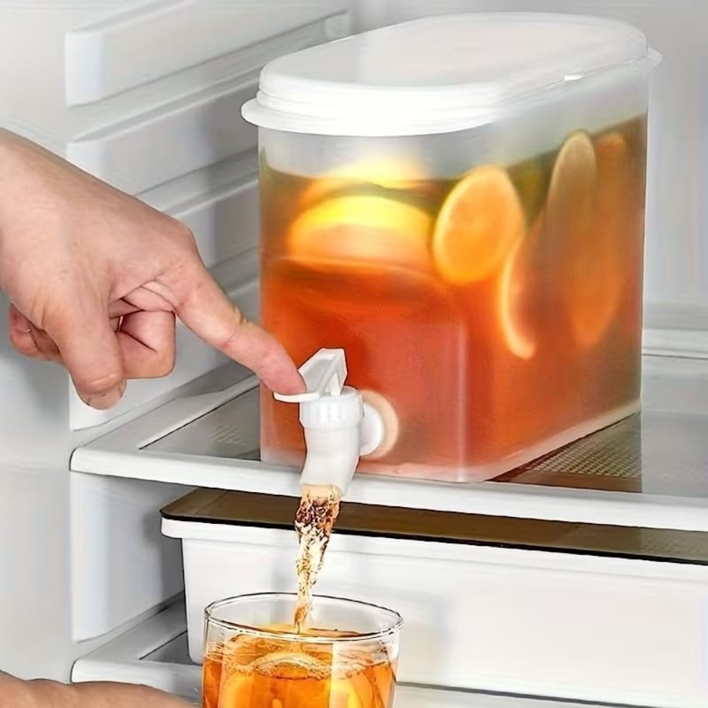 冷蔵庫内の蛇口付き 3.5 リットル コールド ケトル ドリンク ディスペンサー タップ ジュース コンテナ付き 蓋付き パーティーや日常使用
