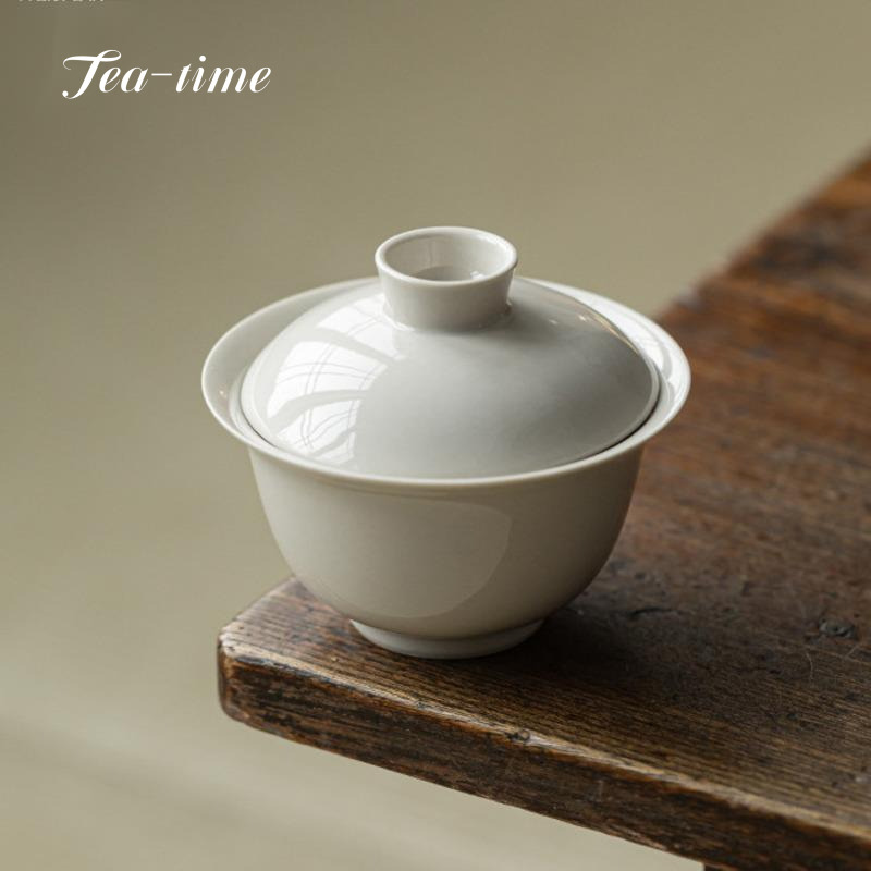 中国草灰 Gaiwan セラミックティーカップツールカンフー茶わんカバーボウルメーカーオリジナルウーロンカップ磁器セット用品プーアル