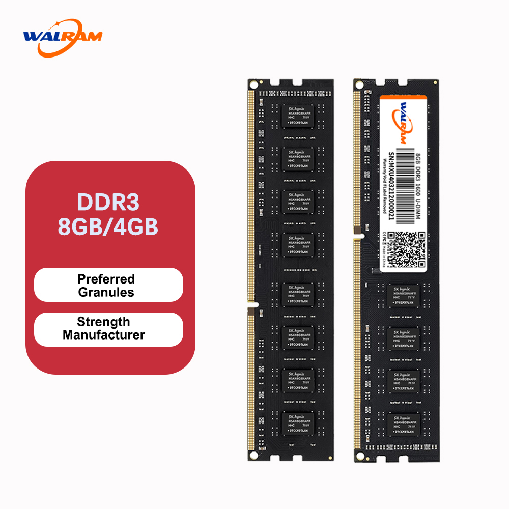 Walram DDR4 2666MHz 3200MHz メモリ RAM DDR3 1600MHz 8GB 4GB RAM DDR4 16GB 32GB 1.2V 1.5V Udimm PCデスクトップ用内蔵メモリ