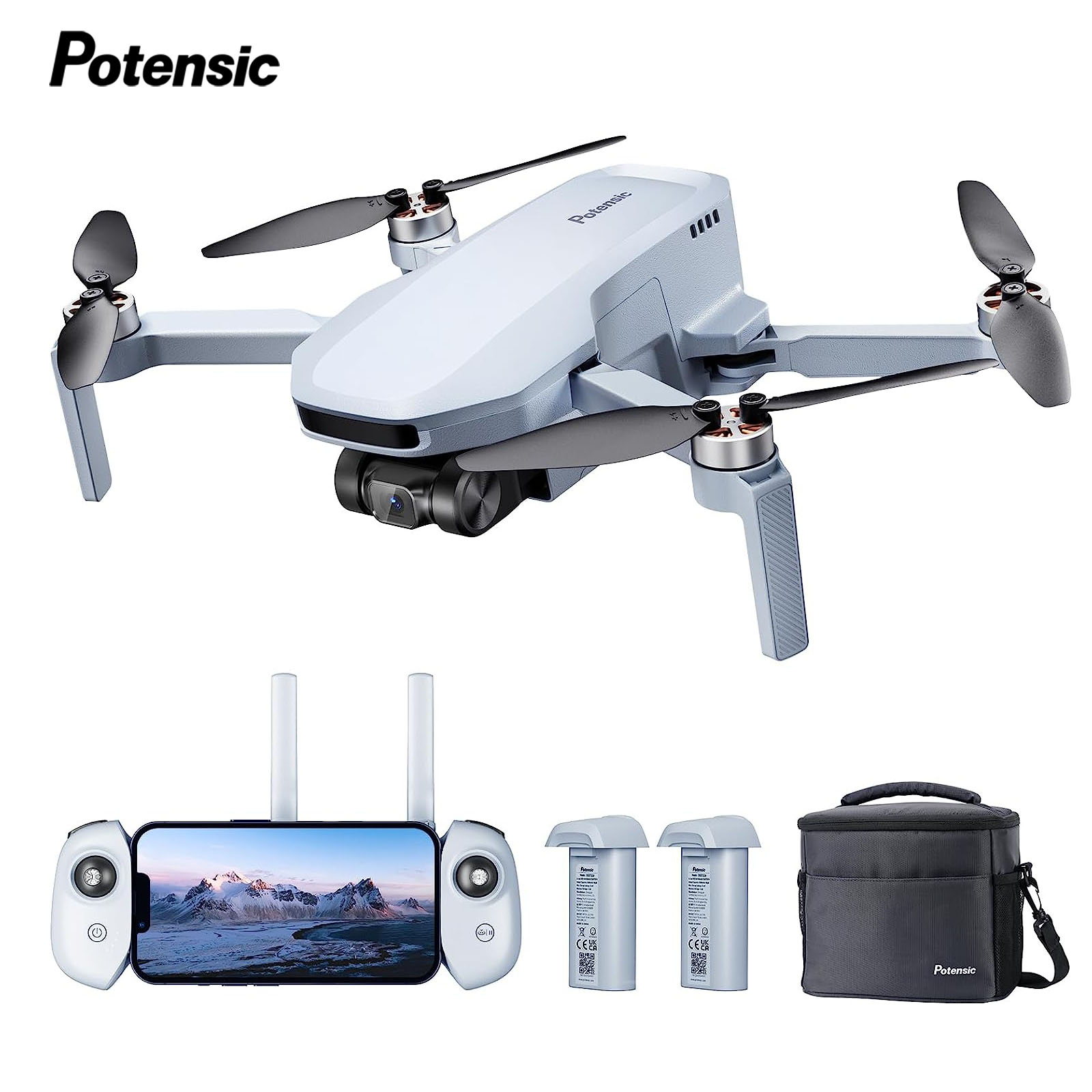 Potensic C0 単軸ジンバル 4K GPS ドローン プロフェッショナル 249g 未満 最大 4-KM 大人と初心者向け ATOM SE