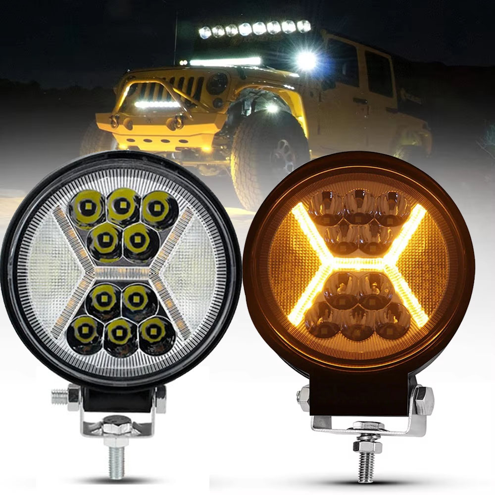 4 インチ LED ワークライトバーオフロードスポットライト 12-24V LED ヘッドライトドライビングフォグランプ明るいトラクター SUV ATV 4x4 Acessorios
