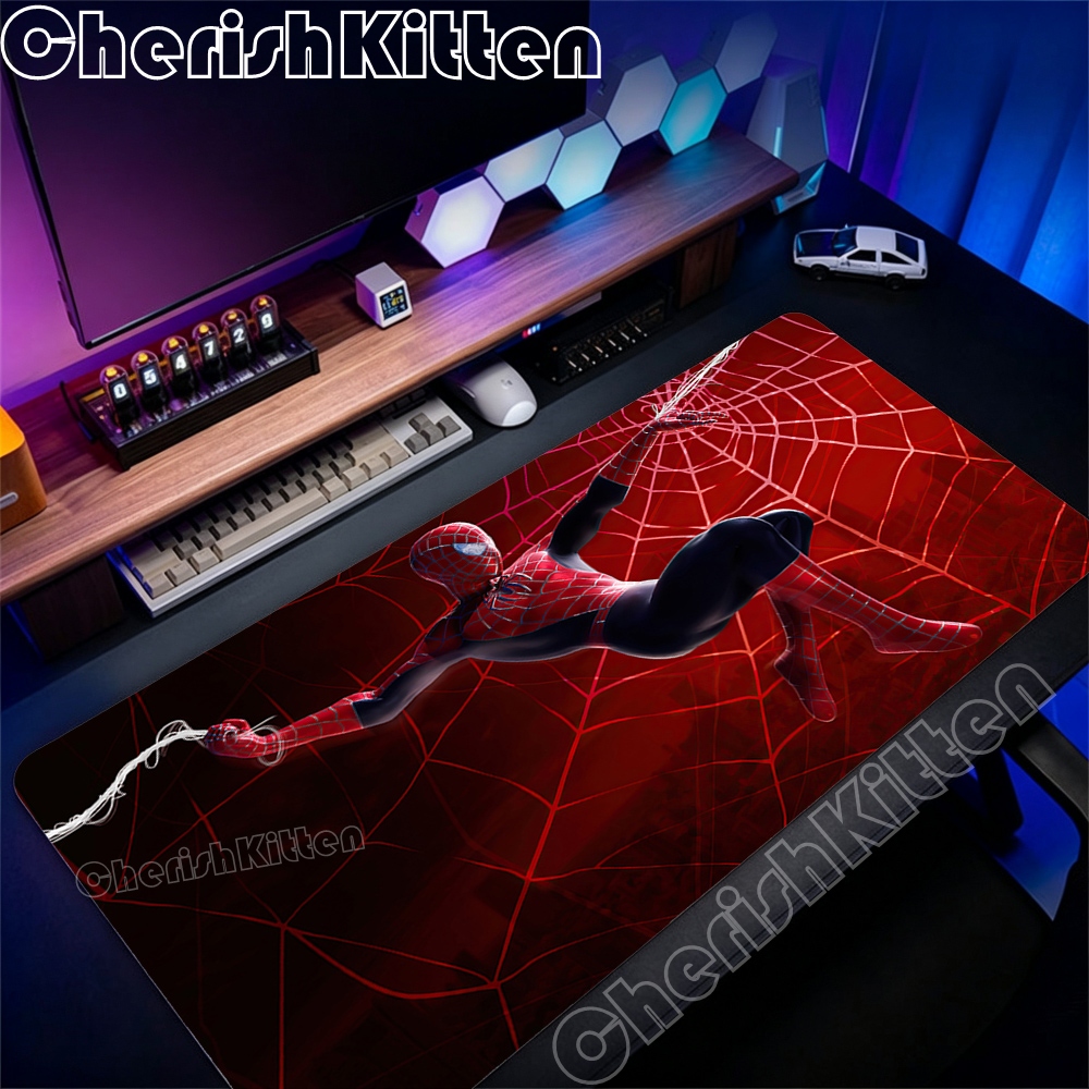 スパイダーマンマウスパッドラップトップ HD アニメ XXL キーボードパッドゲーマーキャビネットマウスパッド PC ゲームアクセサリーデスクマットゴムビッグカーペット