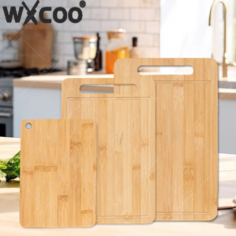 WXCOO キッチン木製まな板両面サービングボード肉果物と野菜カッター用固体木製まな板