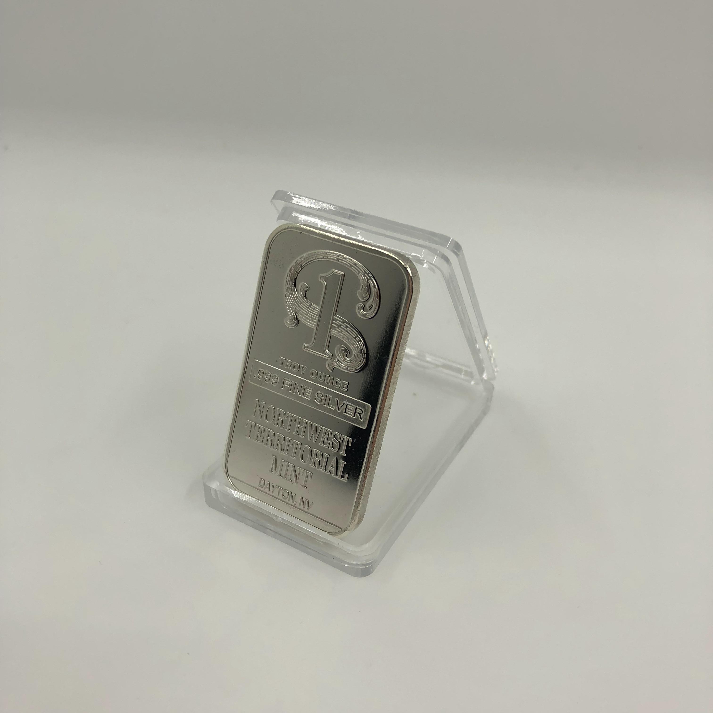 5 ピース/ロット CO025 1 トロイオンス 999 ファインシルバー ブリオン バー ノースウェスト テリトリアル ミント DAT TIB NV 金属鉄/亜鉛工芸品ギフト