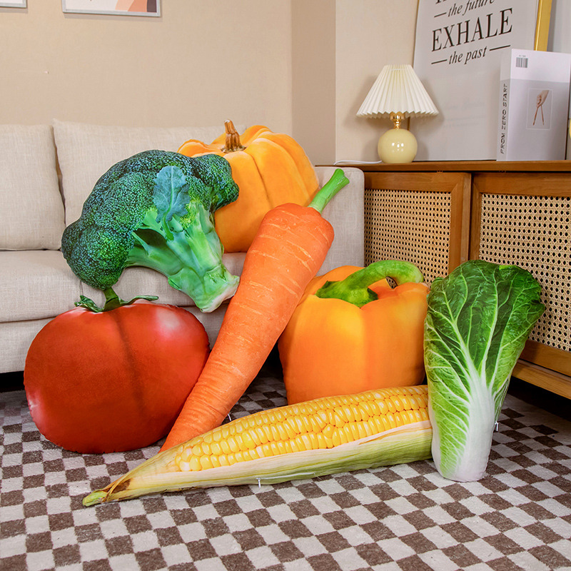 3D シミュレーション野菜ぬいぐるみ枕おもちゃクリエイティブ現実的なトウモロコシニンジントマトクッション家の装飾小道具子供面白いギフト
