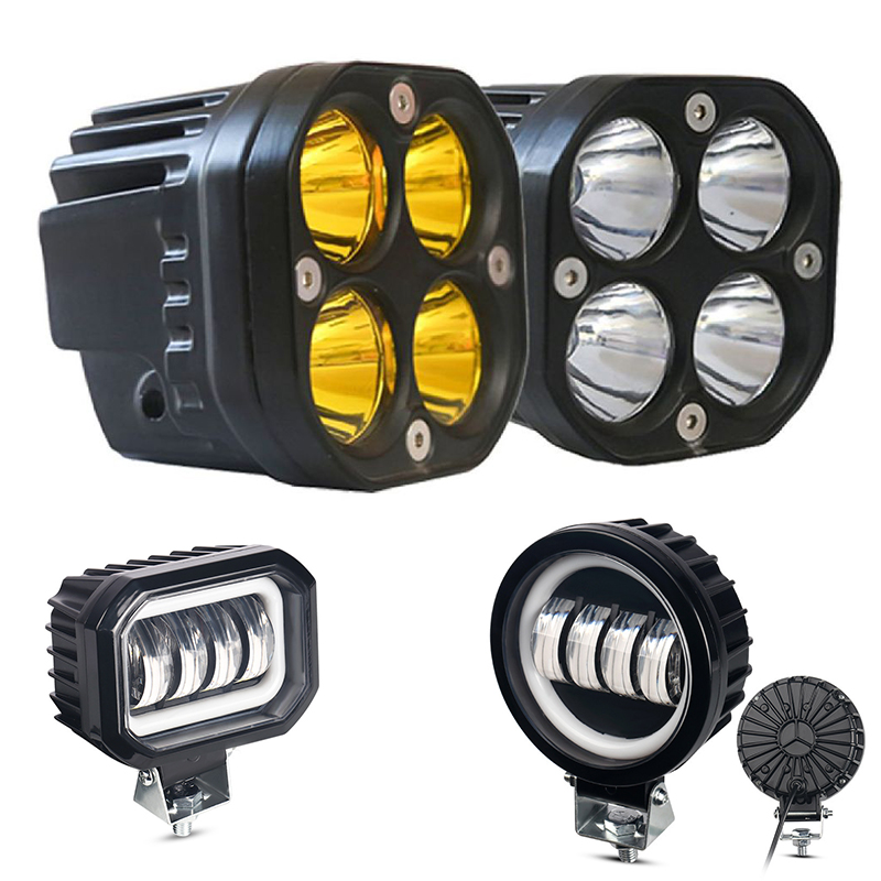 3 インチ LED オートバイドライビングライトワークライトオートバイスポットライト防水オフロードフォグランプ 20 ワット/40 ワット 12 V/24 V 正方形サークル