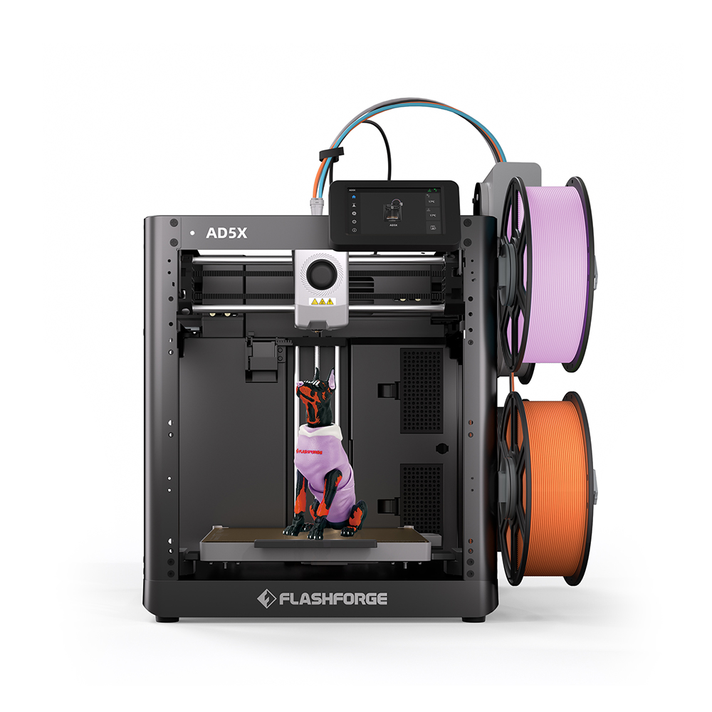 FLASHFORGE AD5X 3D プリンタ マルチカラー印刷 インテリジェント フィラメント システム ワンクリック オート レベリング グループ制御
