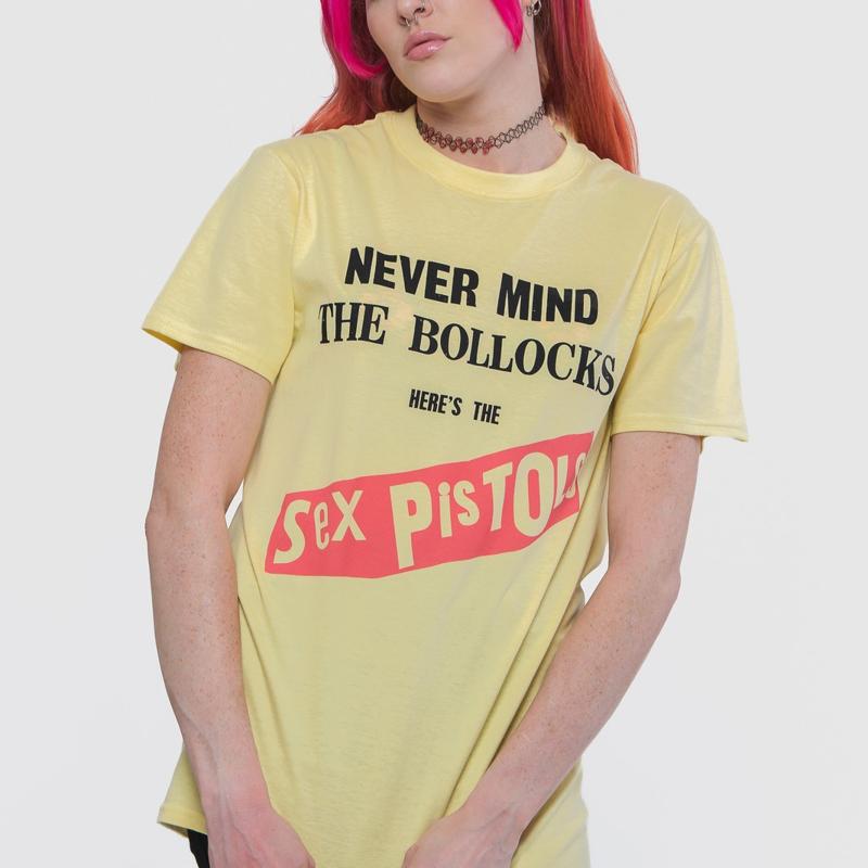 公式セックス ピストルズ T シャツ Never Mind The B Llocks アルバム 新品 ユニセックス イエロー