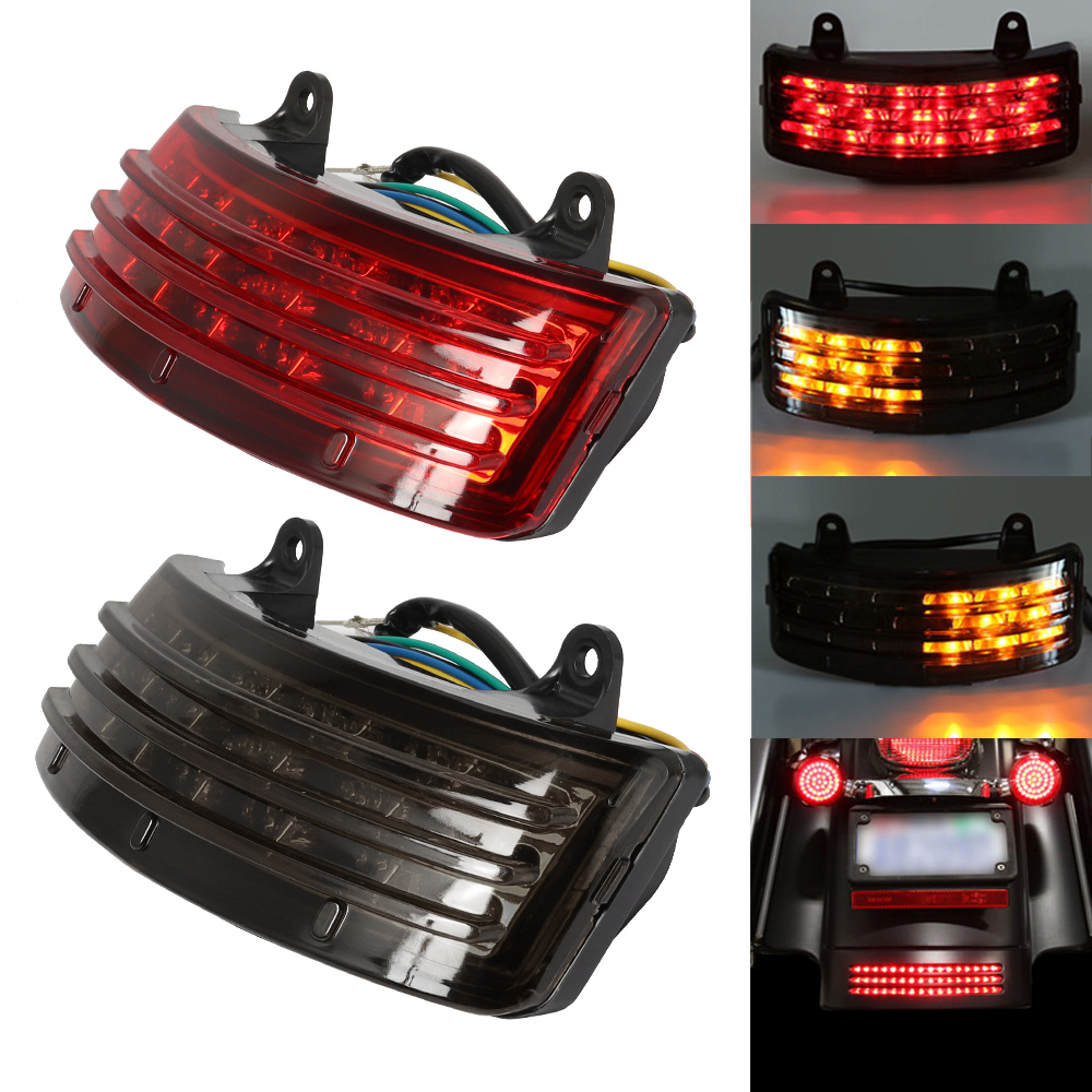 オートバイフェンダーチップライトトライバー LED リアテールブレーキライトトリムスモークレンズハーレーツーリングストリートロードグライド FLHX FLTRX
