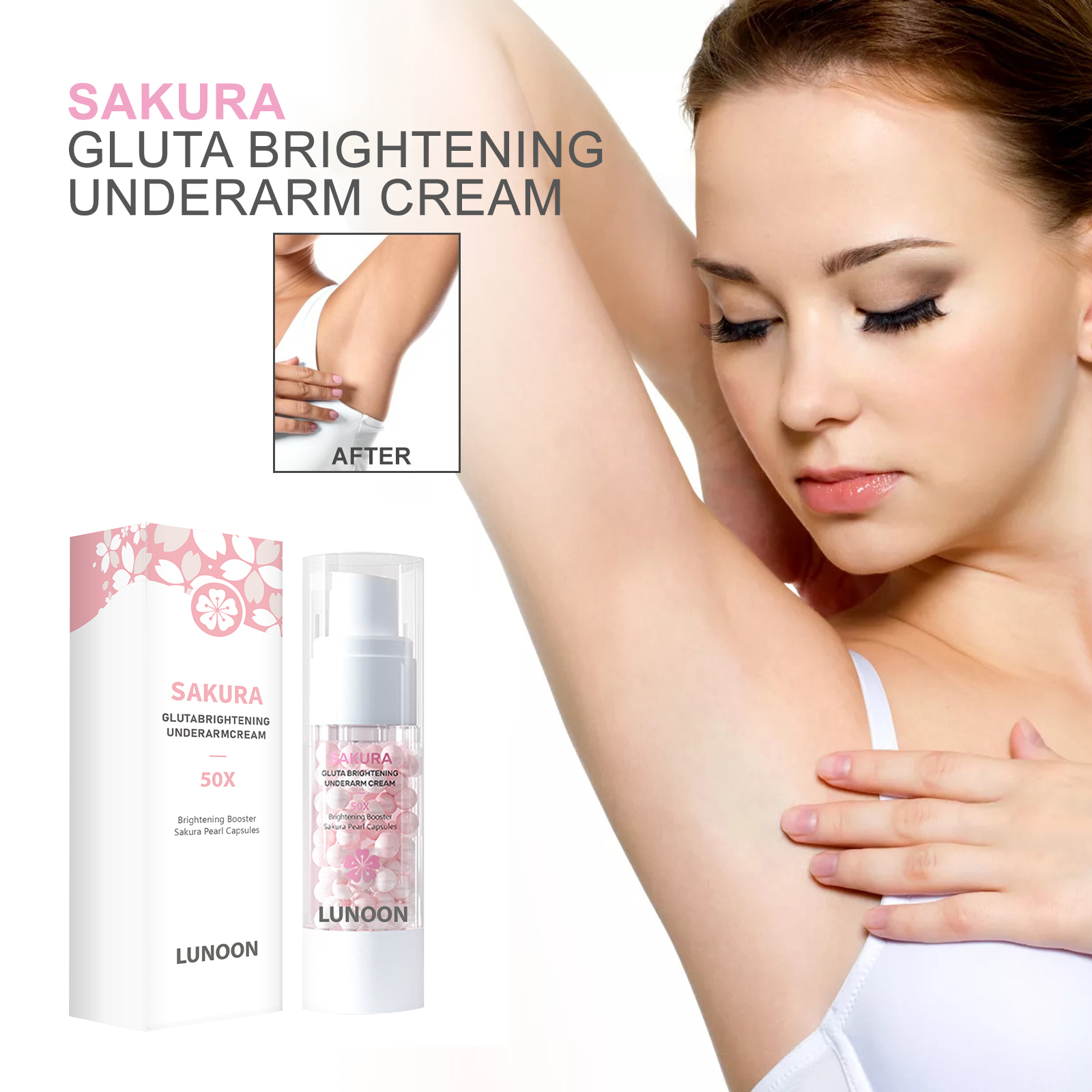Sakura Underarm Brighten Cream Knee Body Prevent Melanin Pigmentation Moisturizing Body Cream Morning Can Replace Antiperspirant