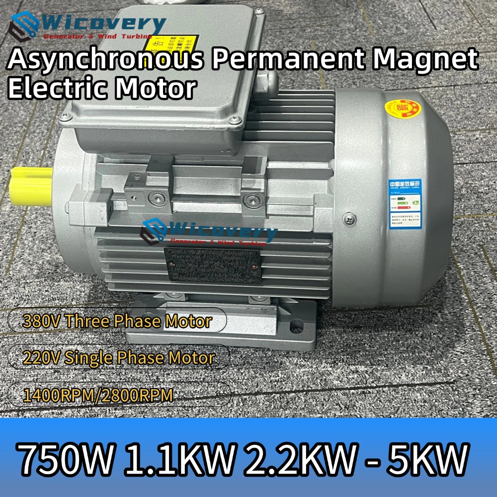 プレミアム素材 750 ワット 2KW 3KW 380V 三相非同期コンバータモーター 220V 単相周波数 50Hz 1400RPM AC PMG 用