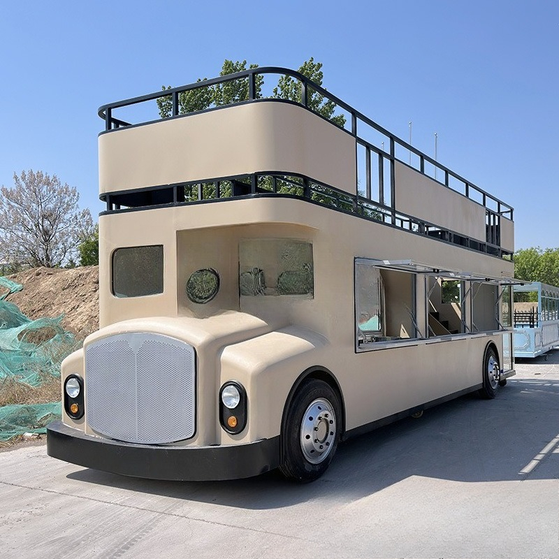 多機能四輪食堂車 フードトラック 商店街 景勝地 二階建てバス スナックトラック