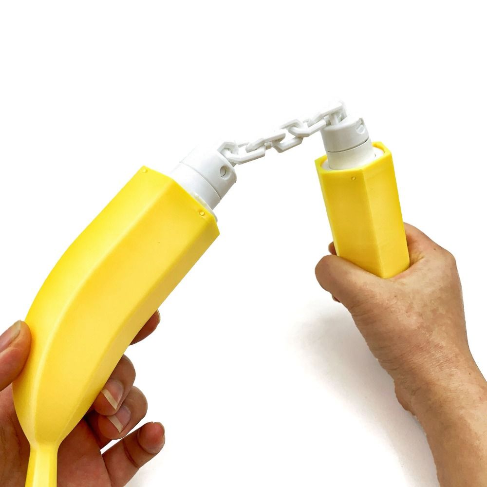 クリエイティブバナナヌンチャクおもちゃ 3D プリントシミュレーションフルーツ親指チャックおもちゃ現実的な軽量バナナ折りたたみおもちゃ