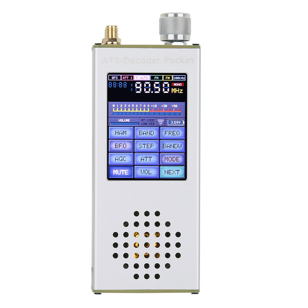 ATS-Decoder ポケット フルバンド ラジオ レシーバー ミニ ポータブル AM FM MW SW SSB DSP レシーバー 2.4 インチ タッチ スクリーン付き