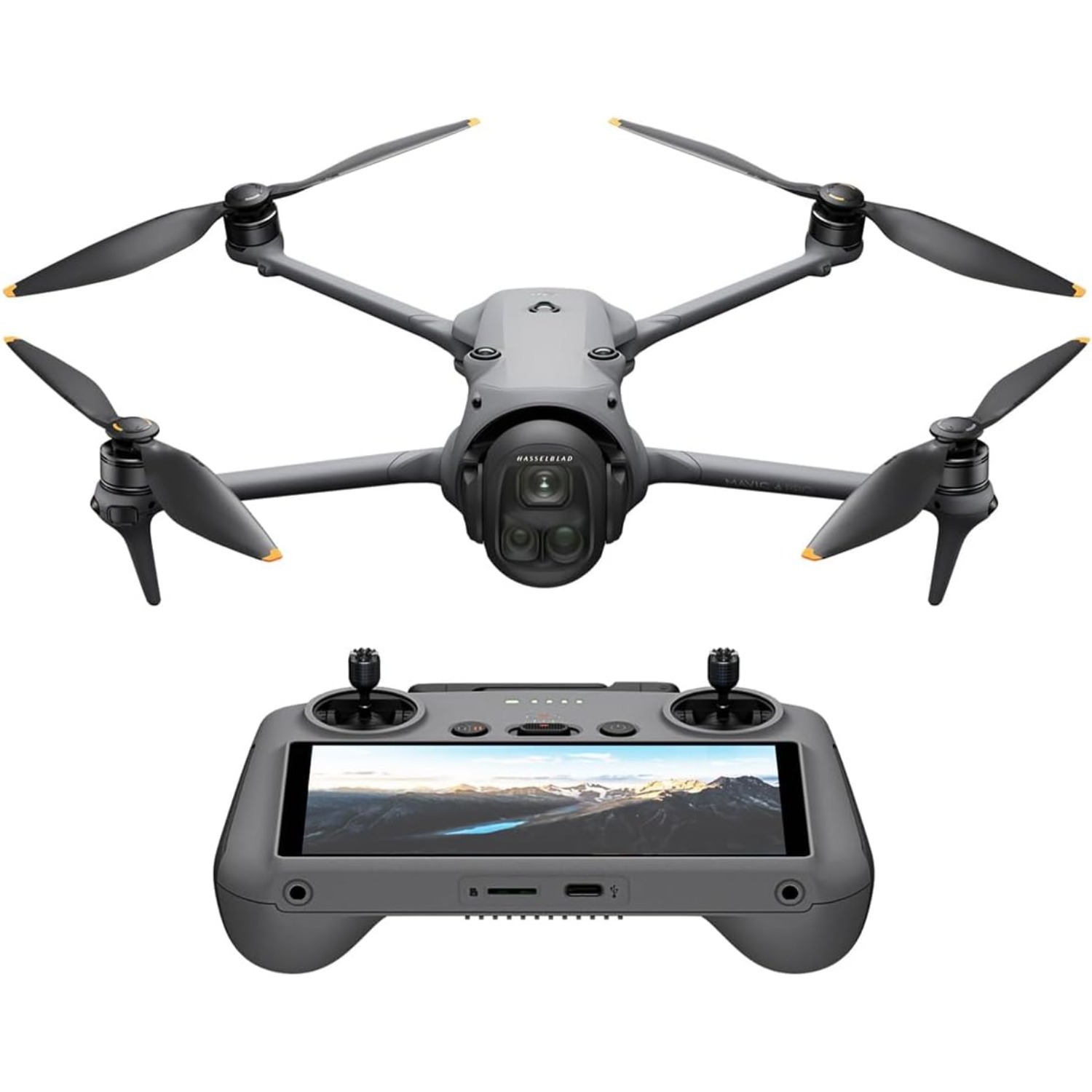 DJI Mavic 4 Pro ドローン、DJI RC 2 搭載、100MP 4/3 CMOS Hasselblad カメラ搭載フラッグシップ トライカメラ ドローン、プロフェッショナル向け、30km/18.6mi ビデオ伝送、最大飛行時間 51 分