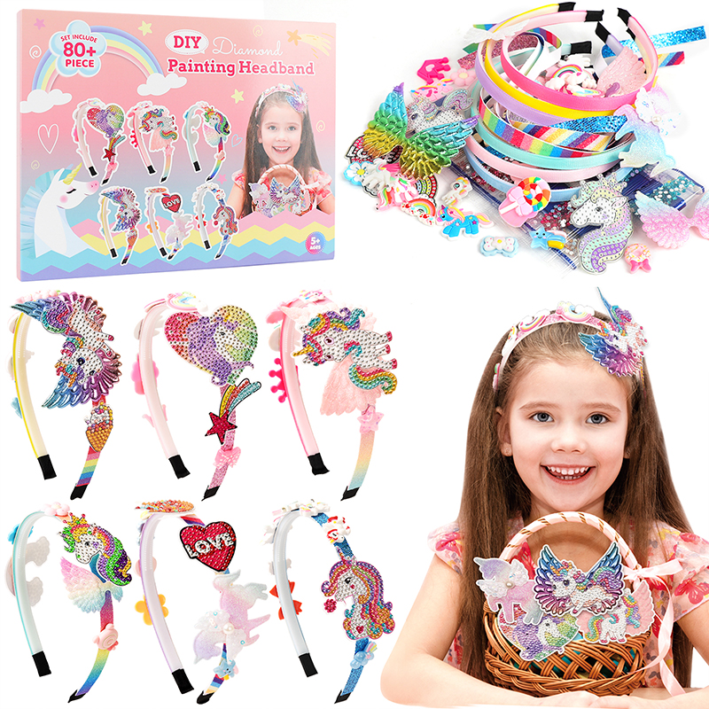 女の子用ヘアアクセサリー - アートと工芸品 ギフト DIY ヘッドバンド作成キット 女の子用ギフト ヘッドバンド作成キット - 自分だけのファッションを作ろう