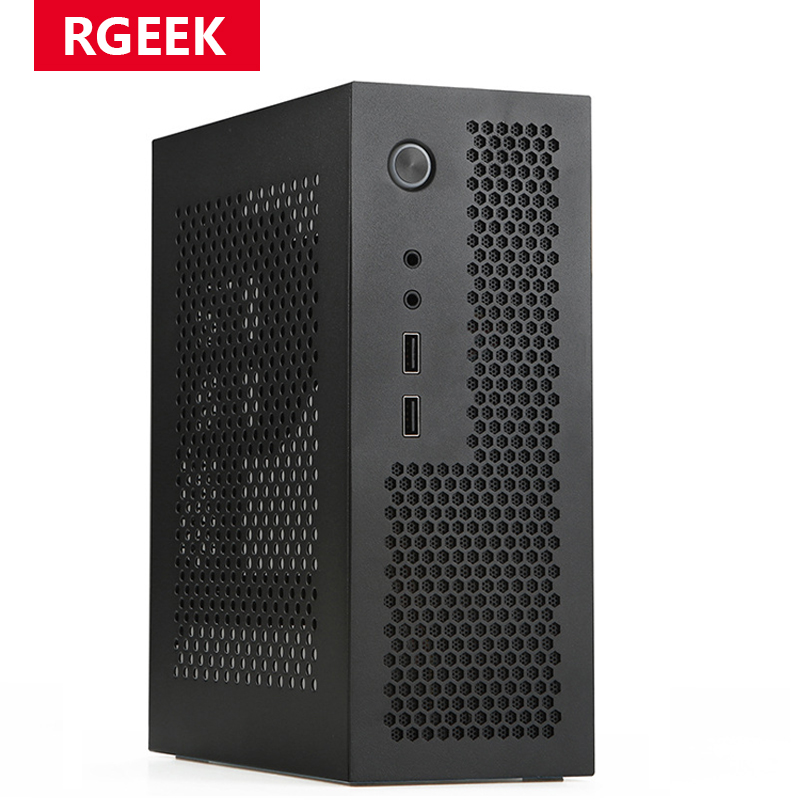 RGEEK A09 ミニ ITX デスクトップ HTPC コンピュータケース ITX マザーボード用小型 1U/フレックスゲーミング PC ケースシャーシ家庭およびオフィス用 USB3.0