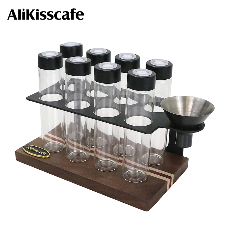 Alikisscafe コーヒー豆保存チューブコンテナディスプレイ 1 回分の茶排気バルブバリスタツールエスプレッソアクセサリーコーヒーウェア