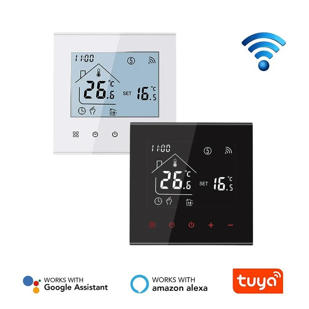 MINCO HEAT 暖かい床サーモスタット Tuya WiFi 3A 16A 電気/ガスボイラー/給湯温度コントローラー 1 PC