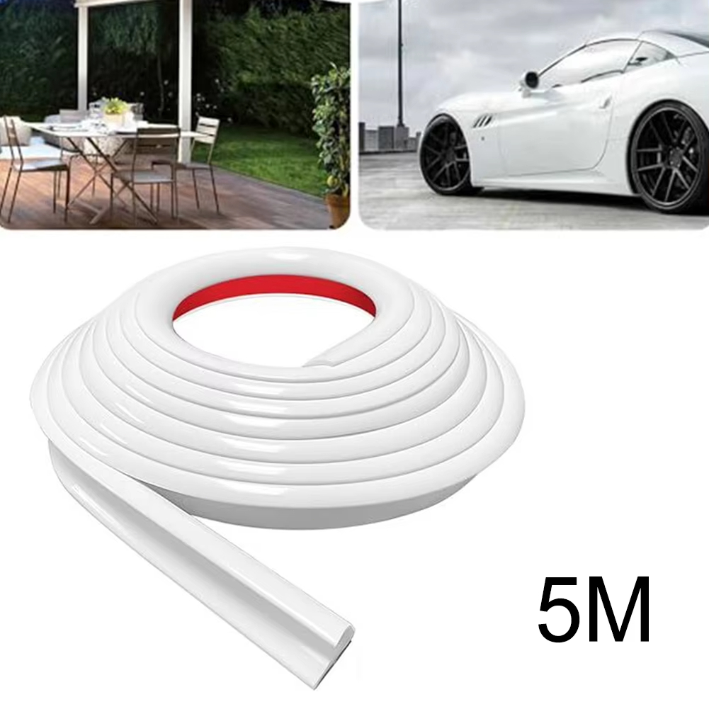 5 メートル RV 雨樋キャンピングカーバン側溝レインガードドリップストップ 5 メートル PVC 雨ストリップ屋根 J 形状雨樋キャンピングカー部品