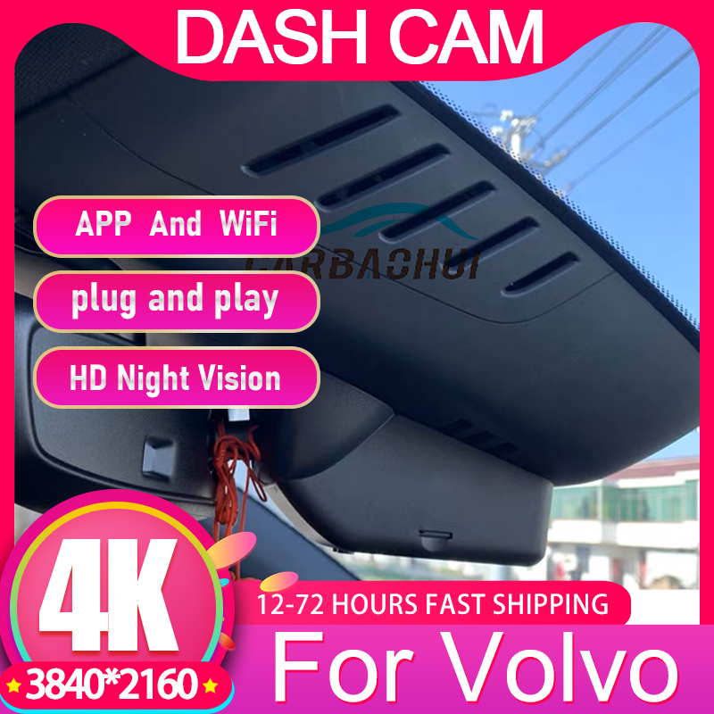 4K UHD 車 DVR Wifi ダッシュカムカメラビデオレコーダー簡単インストールボルボ V40 V60 V90 S60 S90 XC40 XC60 XC90 C40 Polestar 2