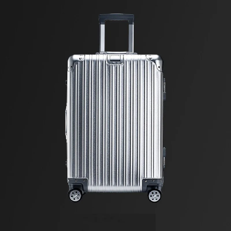 100% アルミニウム-マグネシウム合金スーツケース 20/24/26/29 インチ軽量スピナー荷物 TSA ロック耐久性のあるトラベルバッグ