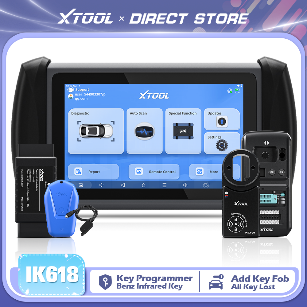 XTOOL InPlus IK618 IMMO キープログラミングツール車診断ツールキープログラマーすべてのキー紛失