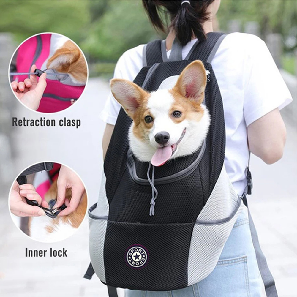 バックパック犬用ショルダーキャリアペットコンベヤーバックパック快適なフロントオートバイとハイキングキャンプキャリアバッグペット犬用