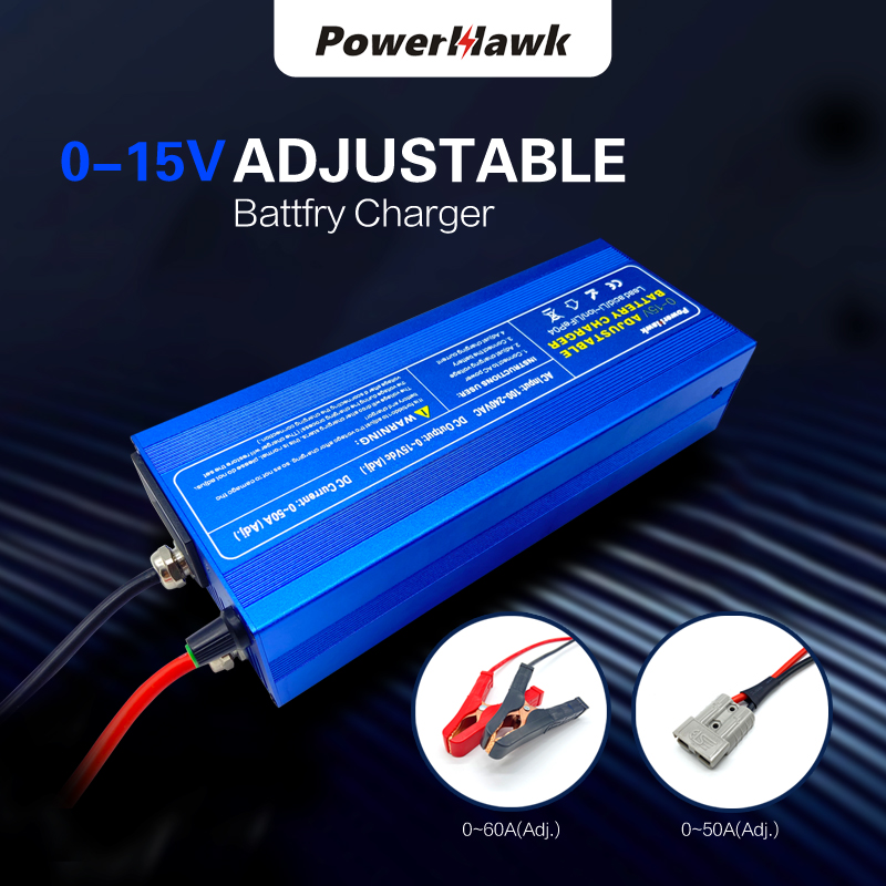 14.6V 50A/60A スマートバッテリー充電器、電圧