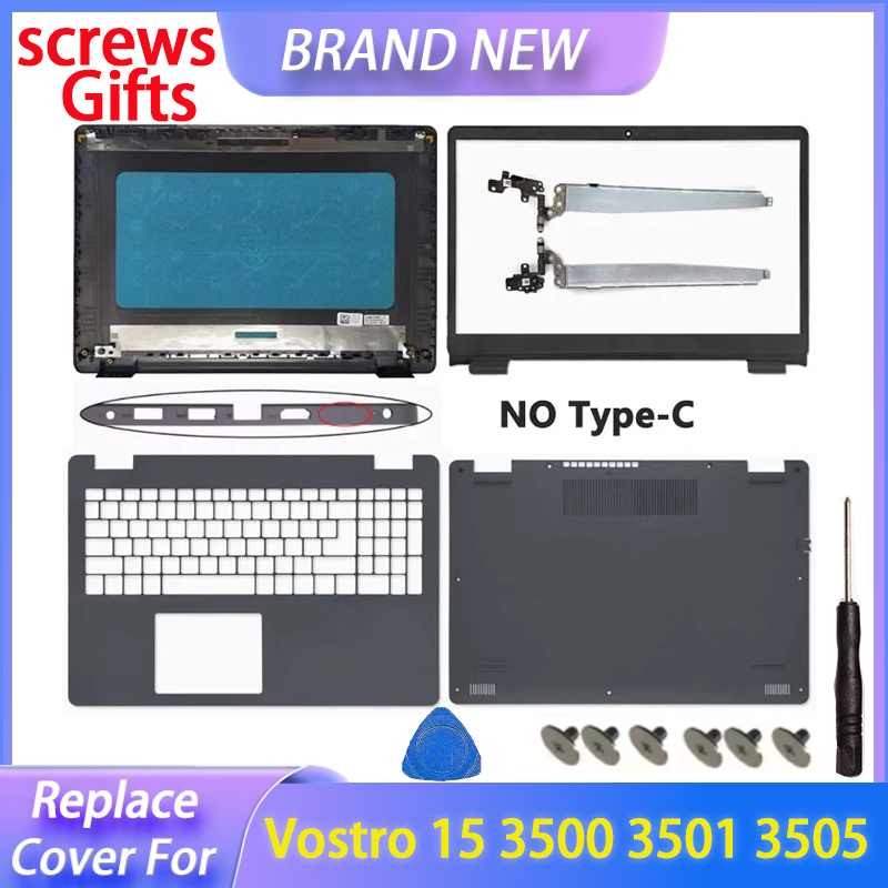Replace Cover For Vostro 15 3500 3501 3505 V3501 V3505 LCD Screen Back Cover Front Bezel Palm Rest Upper Top Case Bottom Cover