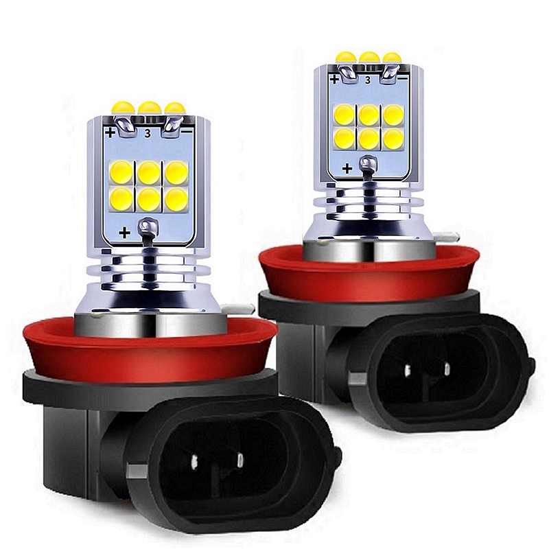 2 個 H8 H11 H10 H16 PSX24W 9006 HB4 9005 HB3 PY24W P13W 1800LM CREE チップ LED 電球車アンチフォグライト自動 DRL ランプ白黄色