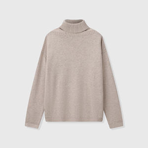 オーダーメイド・卸売　秋冬用メンズ無地ハイネックセーター　長袖ニット　通気性抜群　ウール／カシミヤ　カジュアルで薄手