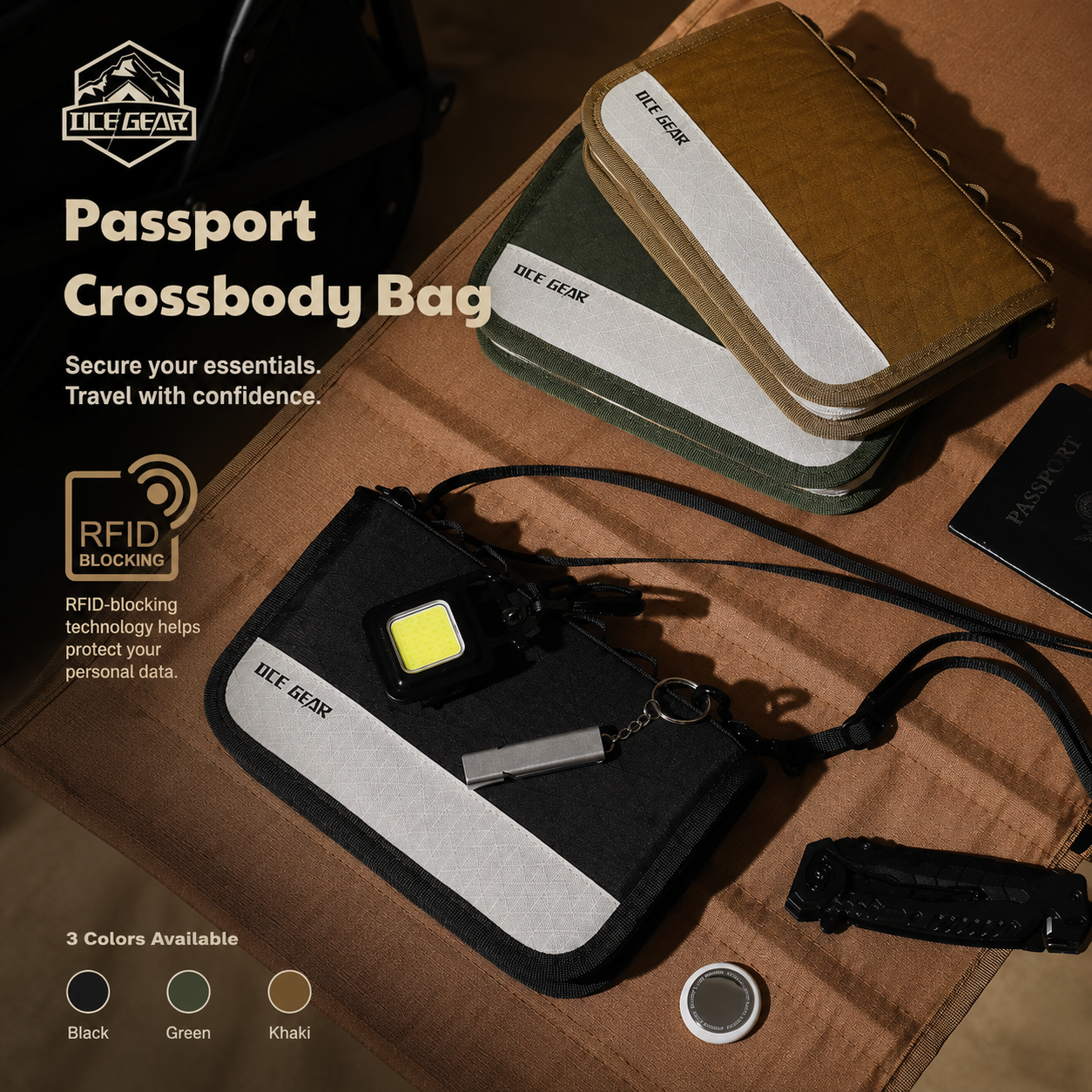 RFID ブロッキングトラベルウォレット AirTag ホルダー付き多機能パスポートカバー男性用 SIM スロット戦術ドキュメントオーガナイザーバッグ