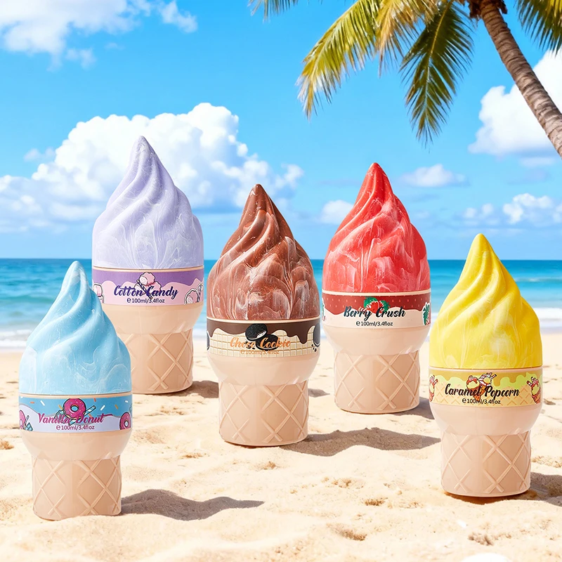 グルメデザート香水スプレー、チョコレートクッキー/コットンキャンディ/キャラメルポップコーンフレグランスミスト、スウィートウィメンズストロベリーバニラの香り